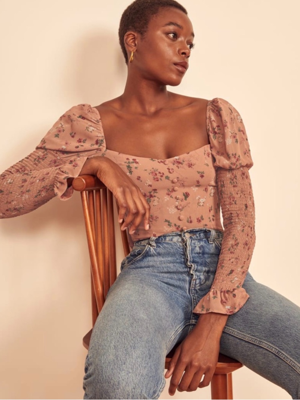 Reformation Augustine Top Pink